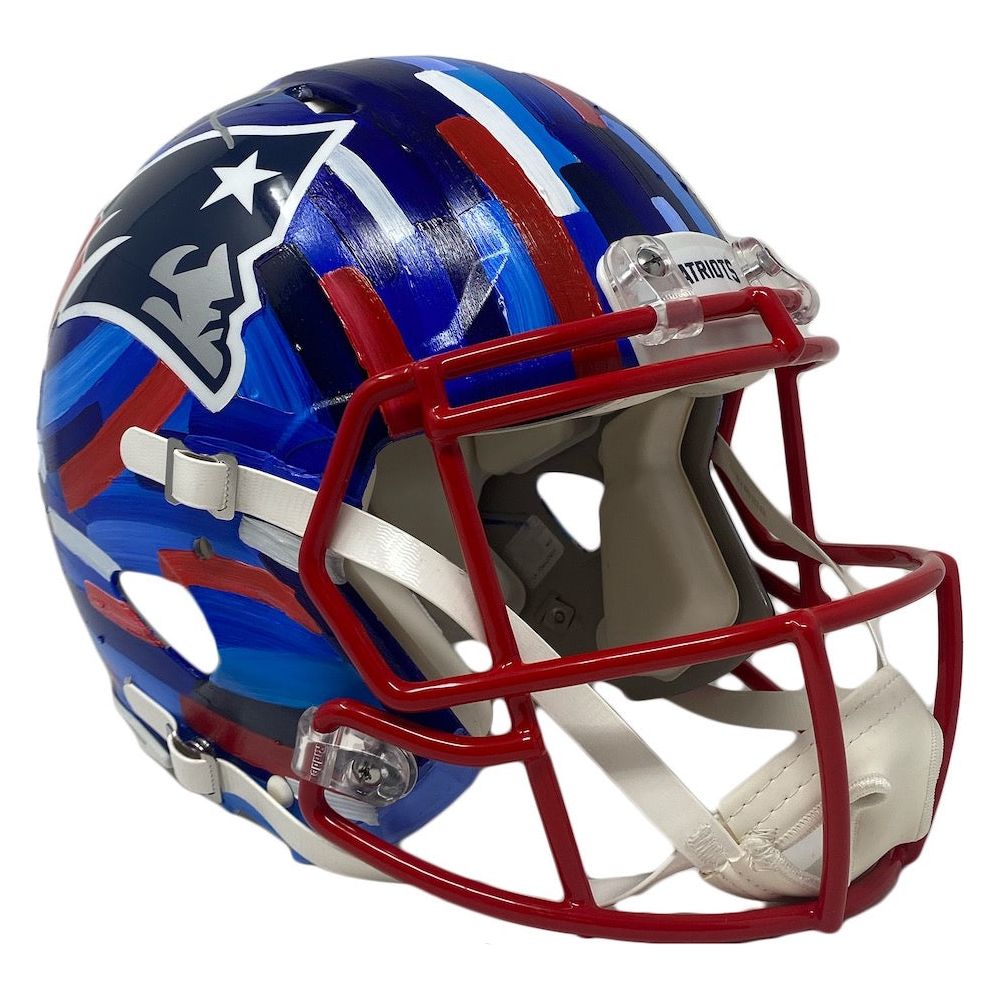 TOM BRADY Autographed Patriots Hand Painted Authentic Helmet FANATICS LE 1/1