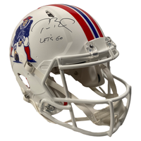 TOM BRADY Autographed "Let's Go" Authentic Patriots TB Helmet FANATICS LE 1/12