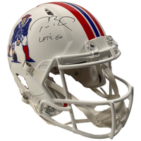 TOM BRADY Autographed "Let's Go" Authentic Patriots TB Helmet FANATICS LE 12/12