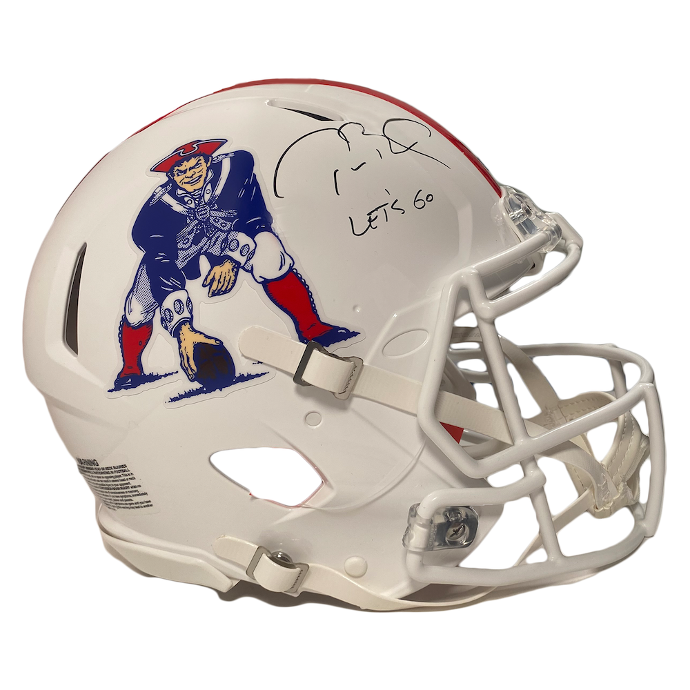 TOM BRADY Autographed "Let's Go" Authentic Patriots TB Helmet FANATICS LE 12/12