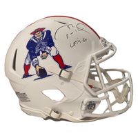TOM BRADY Autographed "Let's Go" Authentic Patriots TB Helmet FANATICS LE 12/12