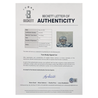 Tom Brady Autographed Patriots Painted Lombardi Trophy Beckett LE 2/12