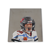 Tom Brady Autographed Buccaneers Painted Lombardi Trophy Beckett LE 12