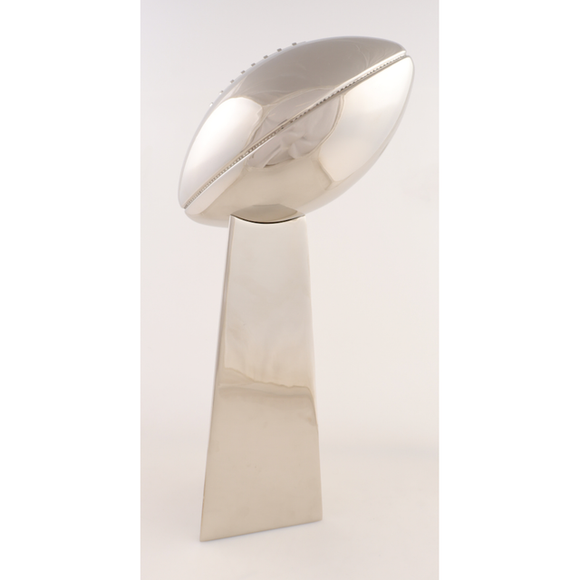 Tom Brady Autographed Buccaneers Painted Lombardi Trophy Beckett LE 12
