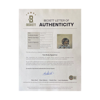 Tom Brady Autographed Buccaneers Painted Lombardi Trophy Beckett LE 12