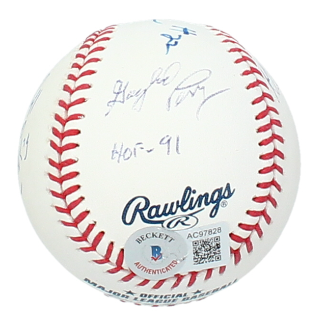 Bill Buckner, Gaylord Perry, Darrell Evans, Rolllie Fingers, George Foster Multi Autographed & Inscribed Official MLB Baseball Beckett