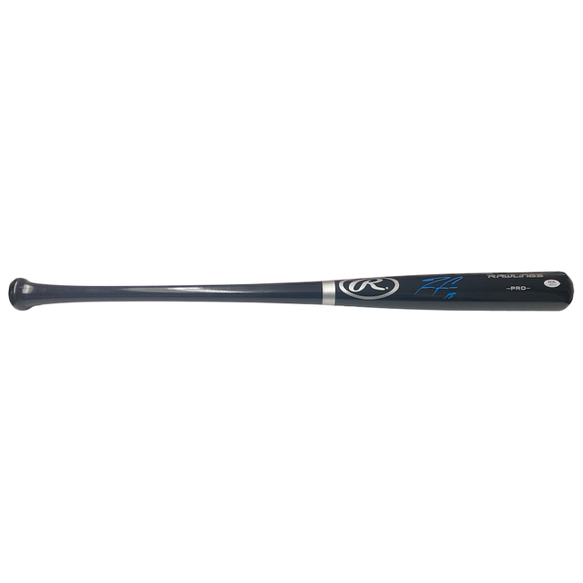 Ronald Acuna Autographed Atlanta Braves Rawlings Pro Black Bat PSA