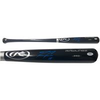 Ronald Acuna Autographed Atlanta Braves Rawlings Pro Black Bat PSA