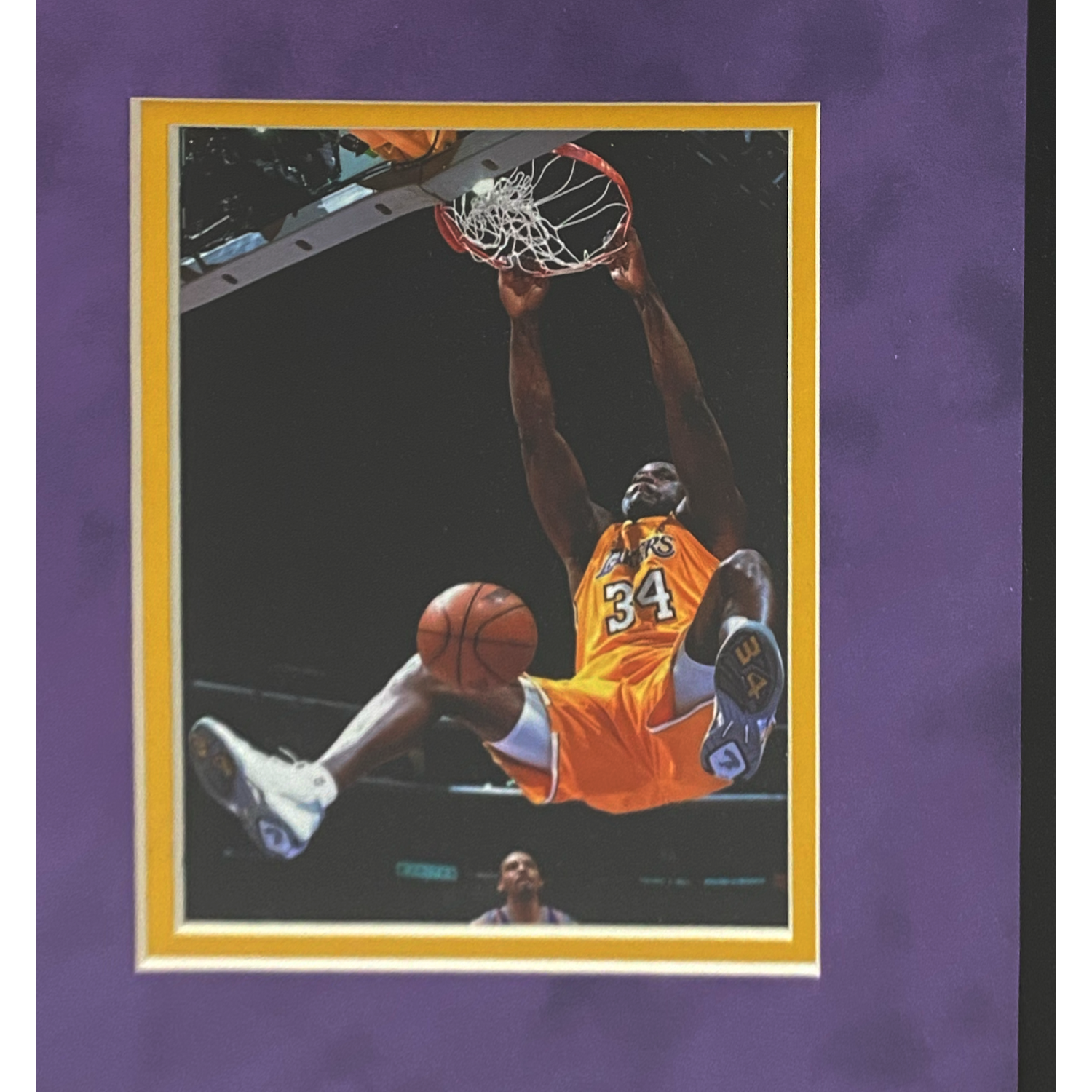 Shaquille O'Neal Autographed Los Angeles Lakers Framed Purple Jersey Fanatics