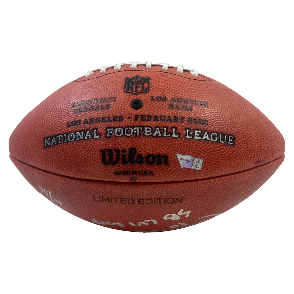 COOPER KUPP Autographed "SB LVI MVP" Super Bowl Champ Football FANATICS LE 10/56