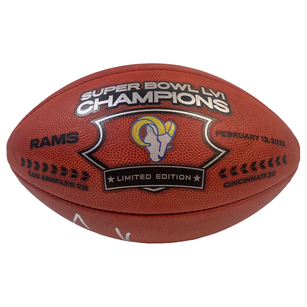 COOPER KUPP Autographed "SB LVI Champs" SB 56 Champ Football FANATICS LE 1/56
