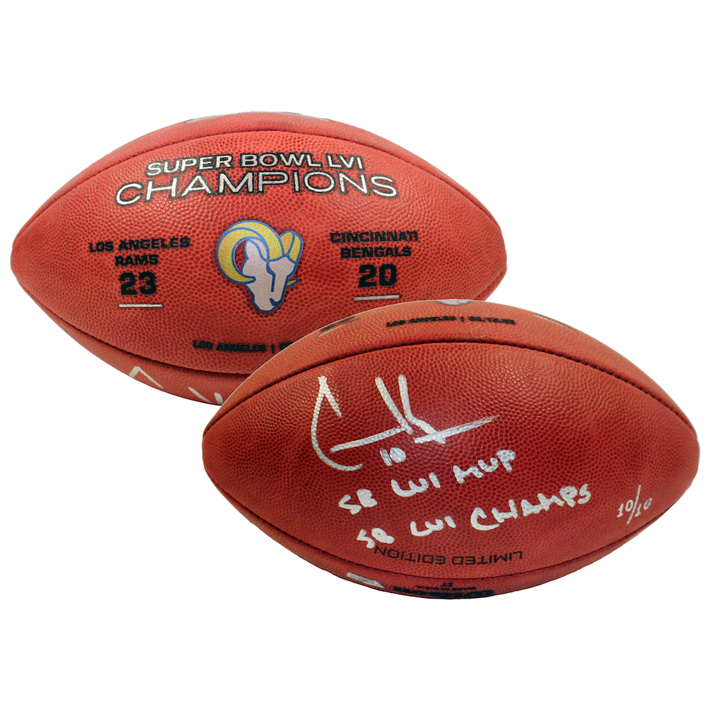 COOPER KUPP Autographed "SB LVI MVP" "SB LVI Champs" Football FANATICS LE 10/10