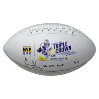 COOPER KUPP Autographed SB LVI MVP Rams Triple Crown Football FANATICS LE 1/25