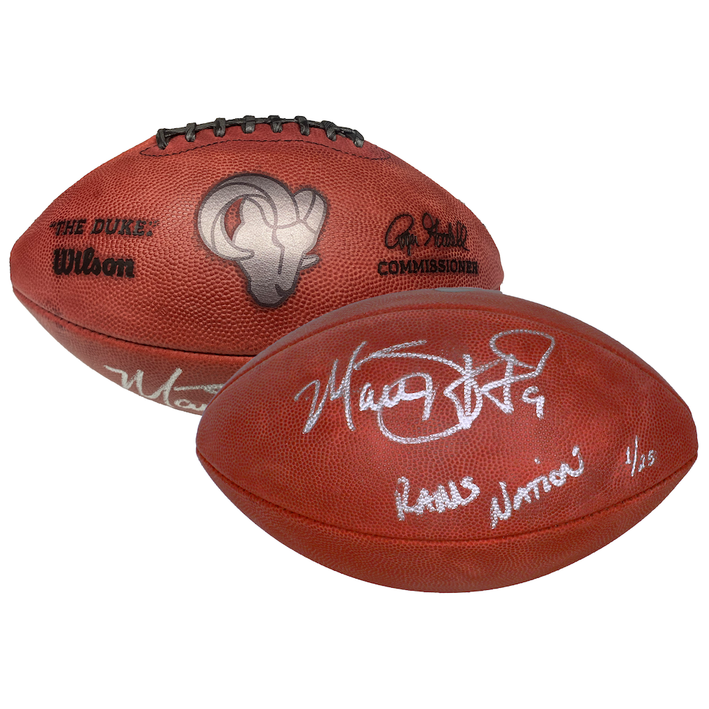 Matthew Stafford Autographed "Rams Nation" Metallic Football Fanatics LE 1/25