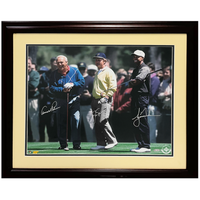Tiger Woods, Jack Nicklaus & Arnold Palmer Autographed 16" x 20" Photograph UDA