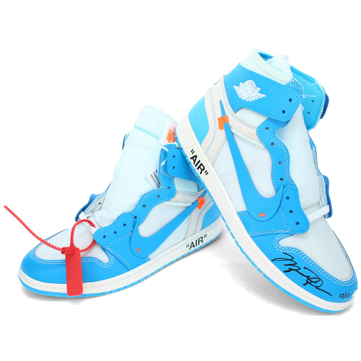 Michael Jordan Autographed Nike Air Jordan 1 Retro High Off-White "UNC" Shoes LE 10/10 UDA