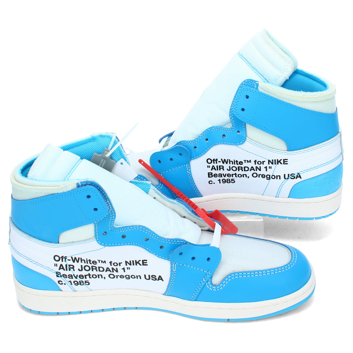 Michael Jordan Autographed Nike Air Jordan 1 Retro High Off-White "UNC" Shoes LE 10/10 UDA