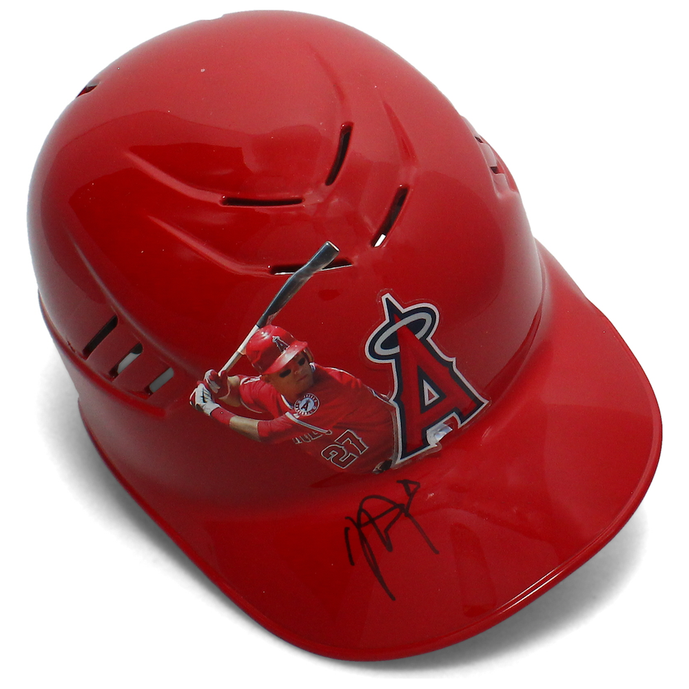 Mike Trout Autographed Los Angeles Angels Hand Painted Batting Helmet PSA/DNA