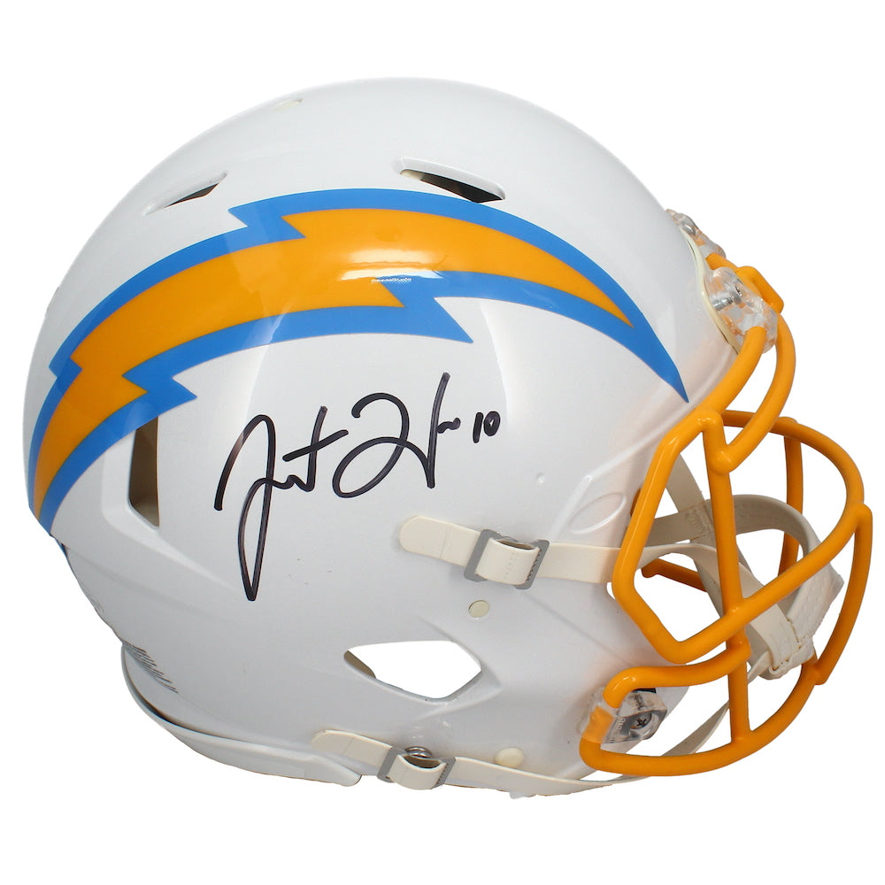 Justin Herbert Autographed Los Angeles Chargers Speed Authentic Helmet Beckett