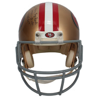Joe Montana Autographed "Joe Cool" Stat Authentic Helmet Steiner LE 16