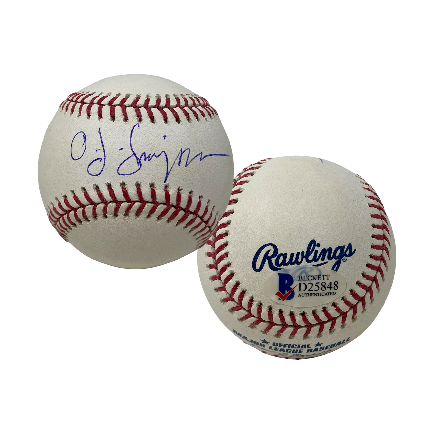 O.J. Simpson Autographed Official Major League Baseball Beckett