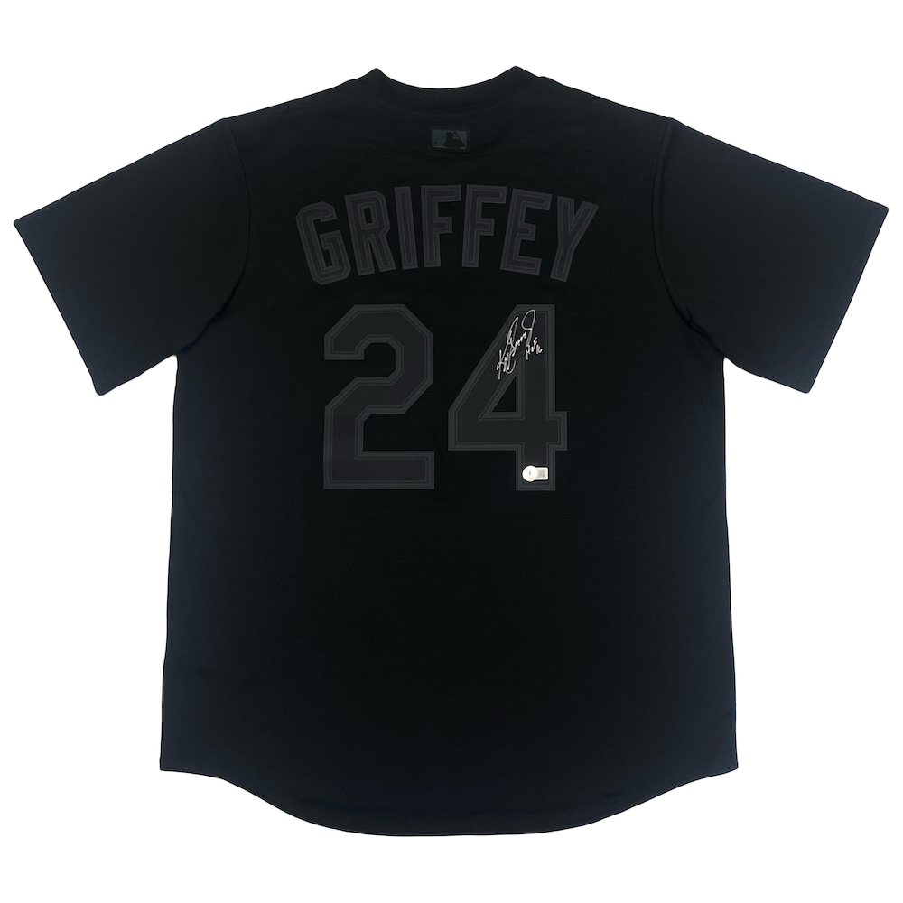 Ken Griffey Jr. Seattle Mariners Autographed "HOF 16" Alternate Nike Black Jersey Beckett
