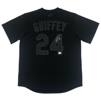 Ken Griffey Jr. Seattle Mariners Autographed "HOF 16" Alternate Nike Black Jersey Beckett