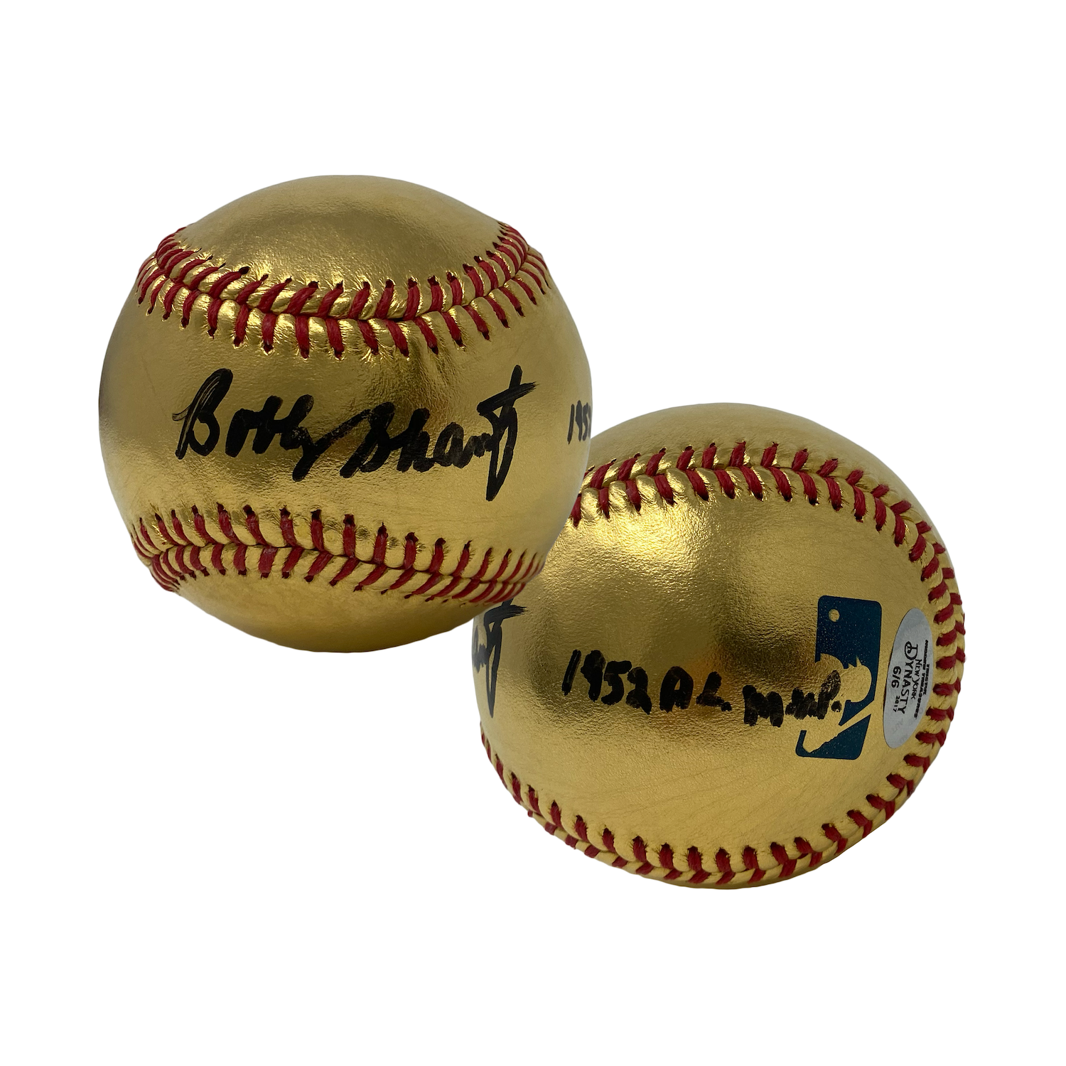 Bobby Shantz Autographed "1952 AL MVP" Gold Yankees Baseball TriStar
