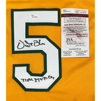 Vida Blue Autographed / Inscribed Oakland Athletics "71 AL MVP CY" Yellow #35 Custom Jersey JSA