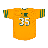 Vida Blue Autographed / Inscribed Oakland Athletics "71 AL MVP CY" Yellow #35 Custom Jersey JSA