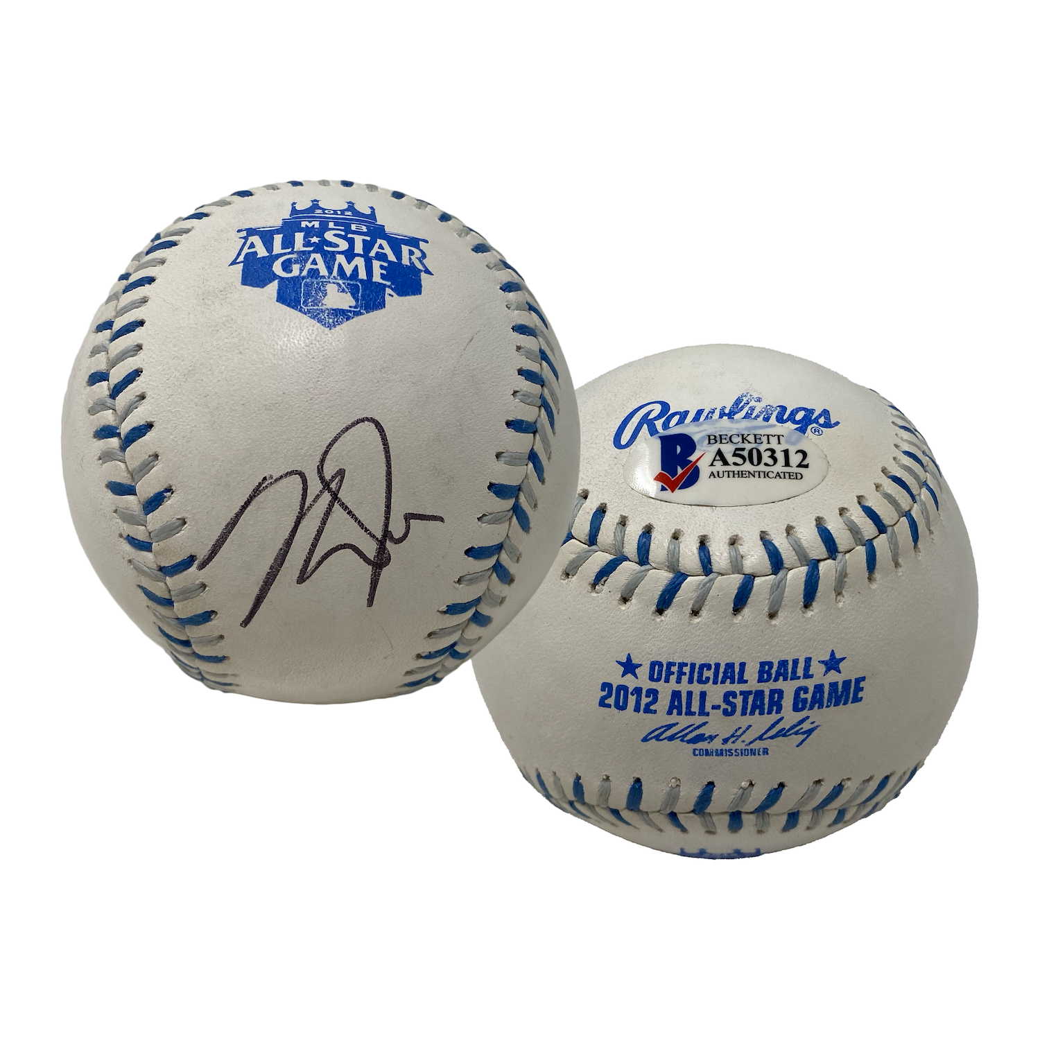 Mike Trout Autographed Los Angeles Angels 2012 All Star Official MLB Baseball Beckett