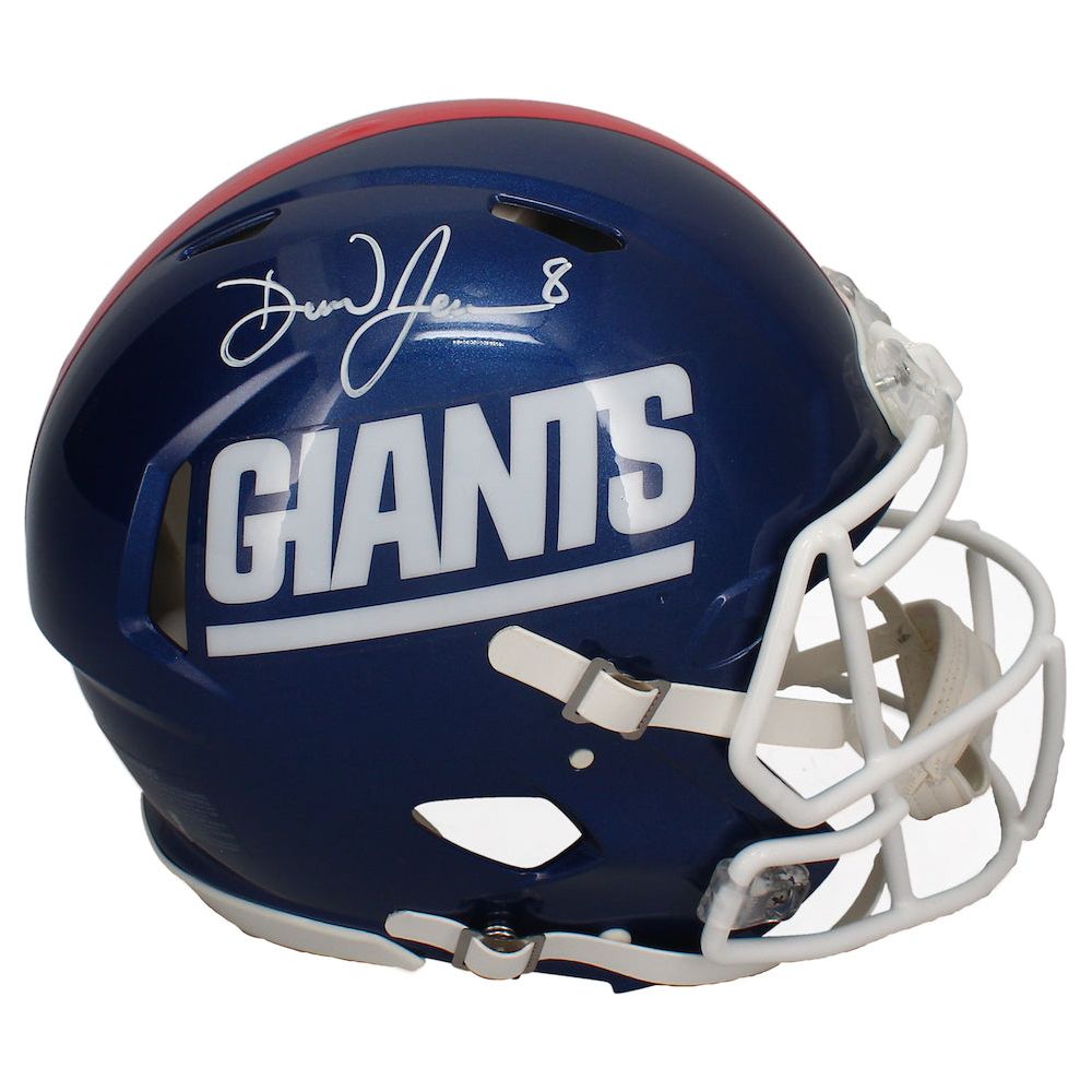 Daniel Jones Autographed New York Giants Authentic Speed Helmet JSA