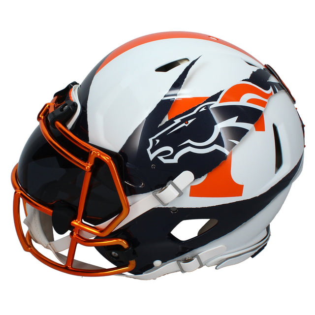 Peyton Manning Autographed Broncos / Volunteers ECC Ripped Speed Helmet Fanatics