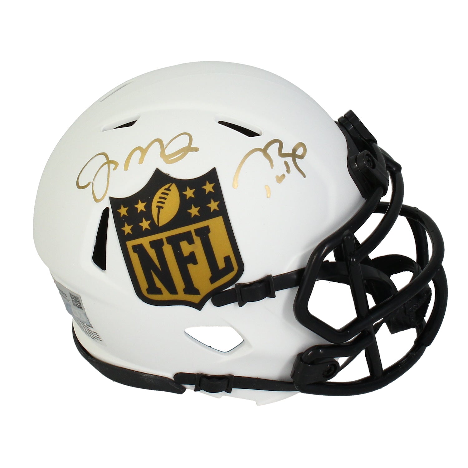Tom Brady / Joe Montana NFL Shield Lunar Mini Speed Helmet Fanatics LE 24/24