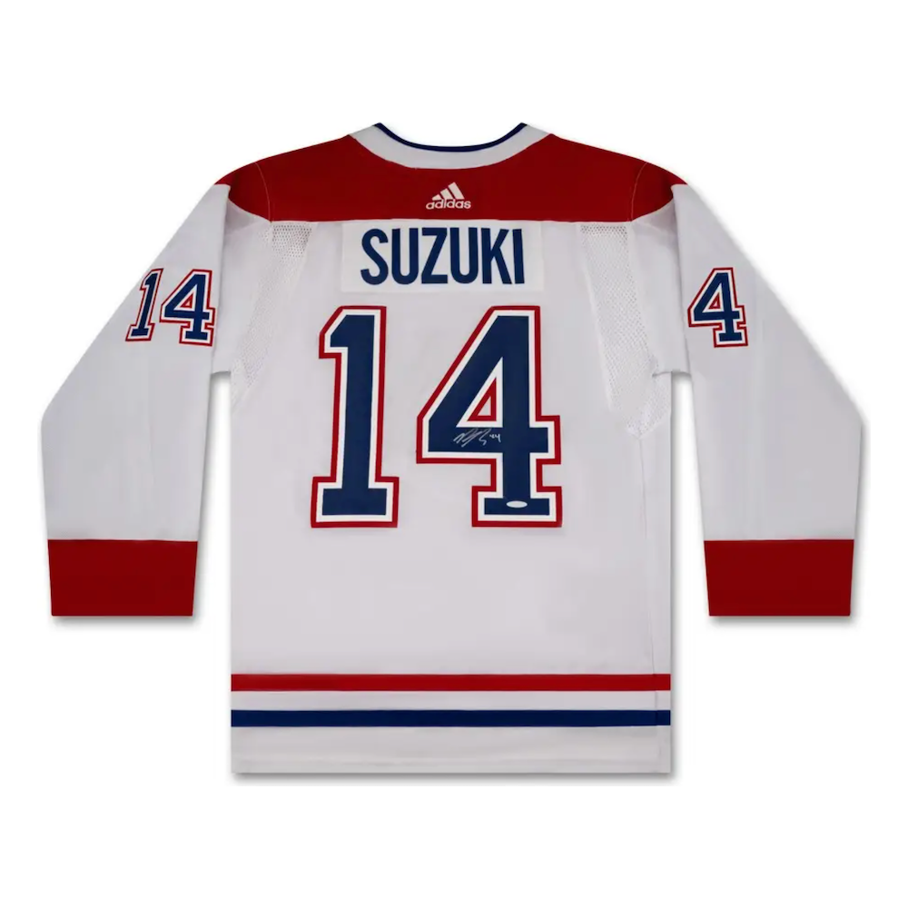 Nick Suzuki Autographed Montreal Canadiens Authentic White Jersey UDA