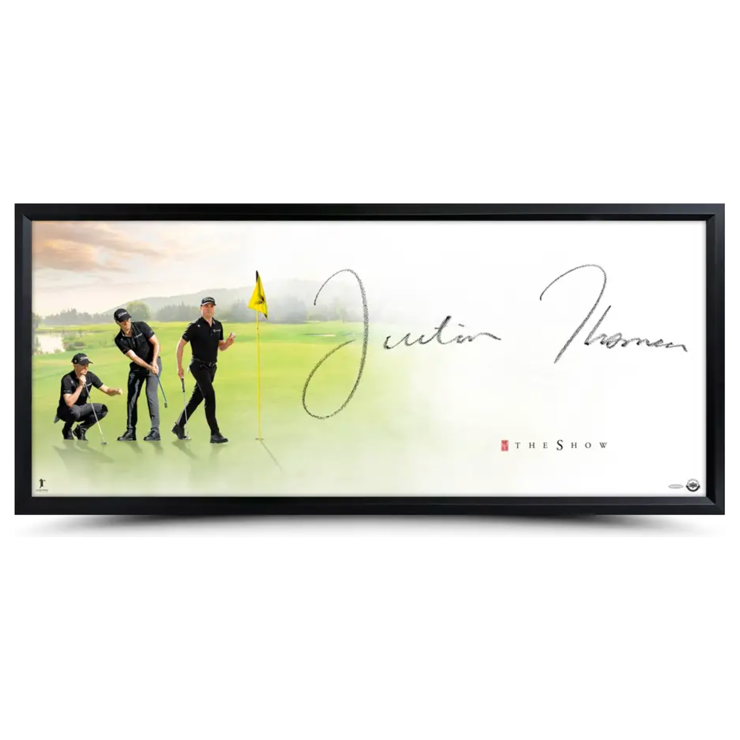 Justin Thomas Autographed 46" x 20" "The Show" Framed Lithograph UDA