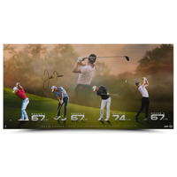 Justin Thomas Autographed PGA "Return To The Top" 36" x 18" Photo UDA
