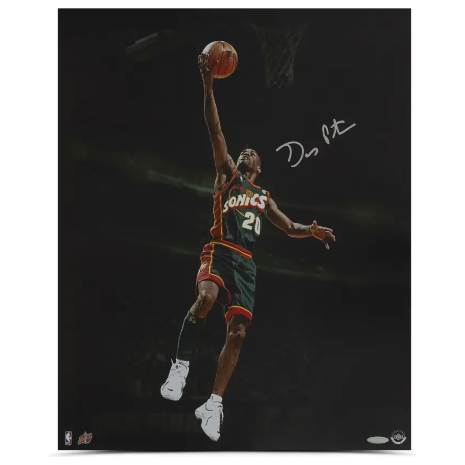 Gary Payton Autographed "Payton on the Breakaway" 16" x 20" Photo UDA