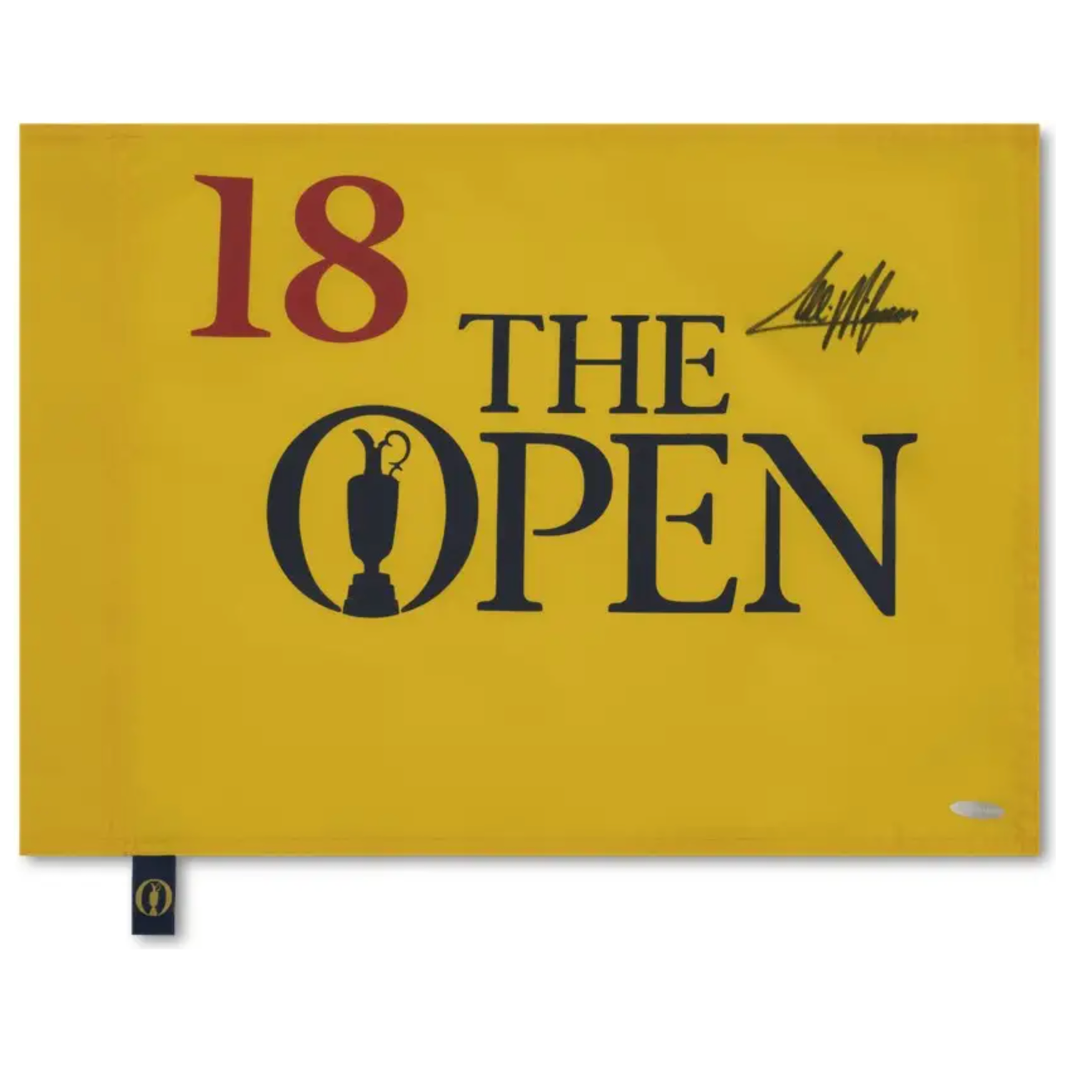 Collin Morikawa Autographed Open Championship Pin Flag UDA