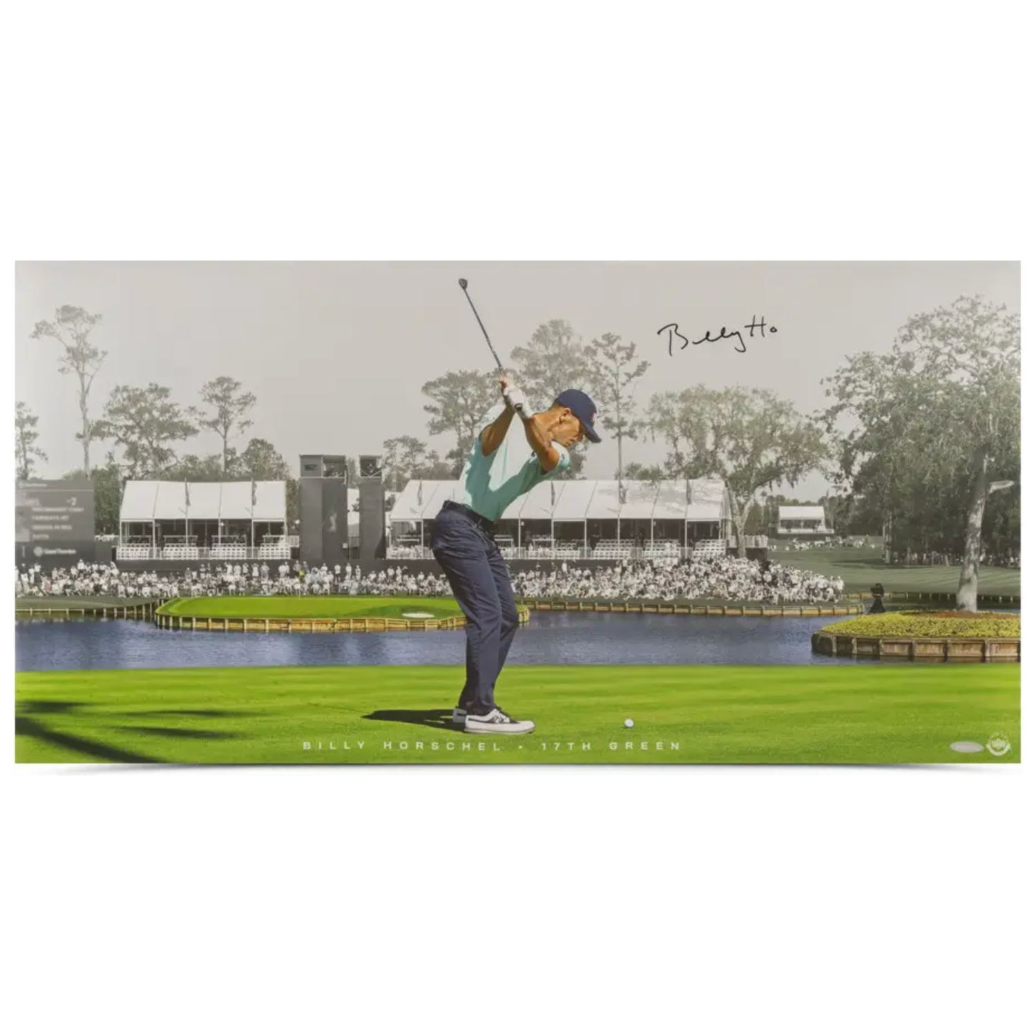 Billy Horschel Autographed "17th Green" 30" x 15" Photograph UDA