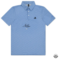 Collin Morikawa PGA Autographed Adidas Blue Polo Shirt UDA