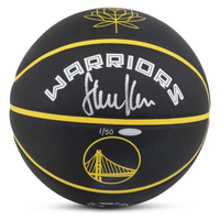 Steve Kerr Autographed Golden State Warriors 2022 City Edition Basketball UDA LE 50