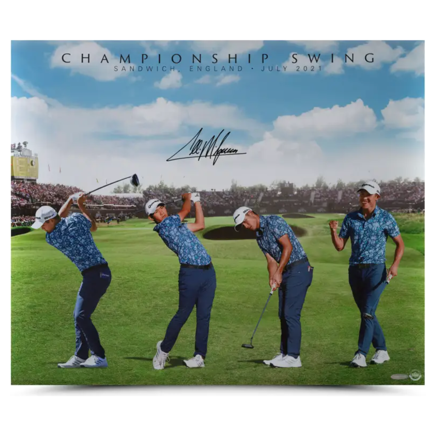 Collin Morikawa Autographed "Championship Swing" 20" x 24' Photograph UDA