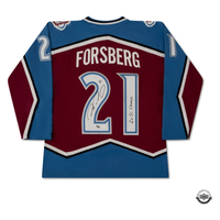 Peter Forsberg Autographed "2x SC Champs" Colorado Avalanche M&N Jersey UDA LE 21