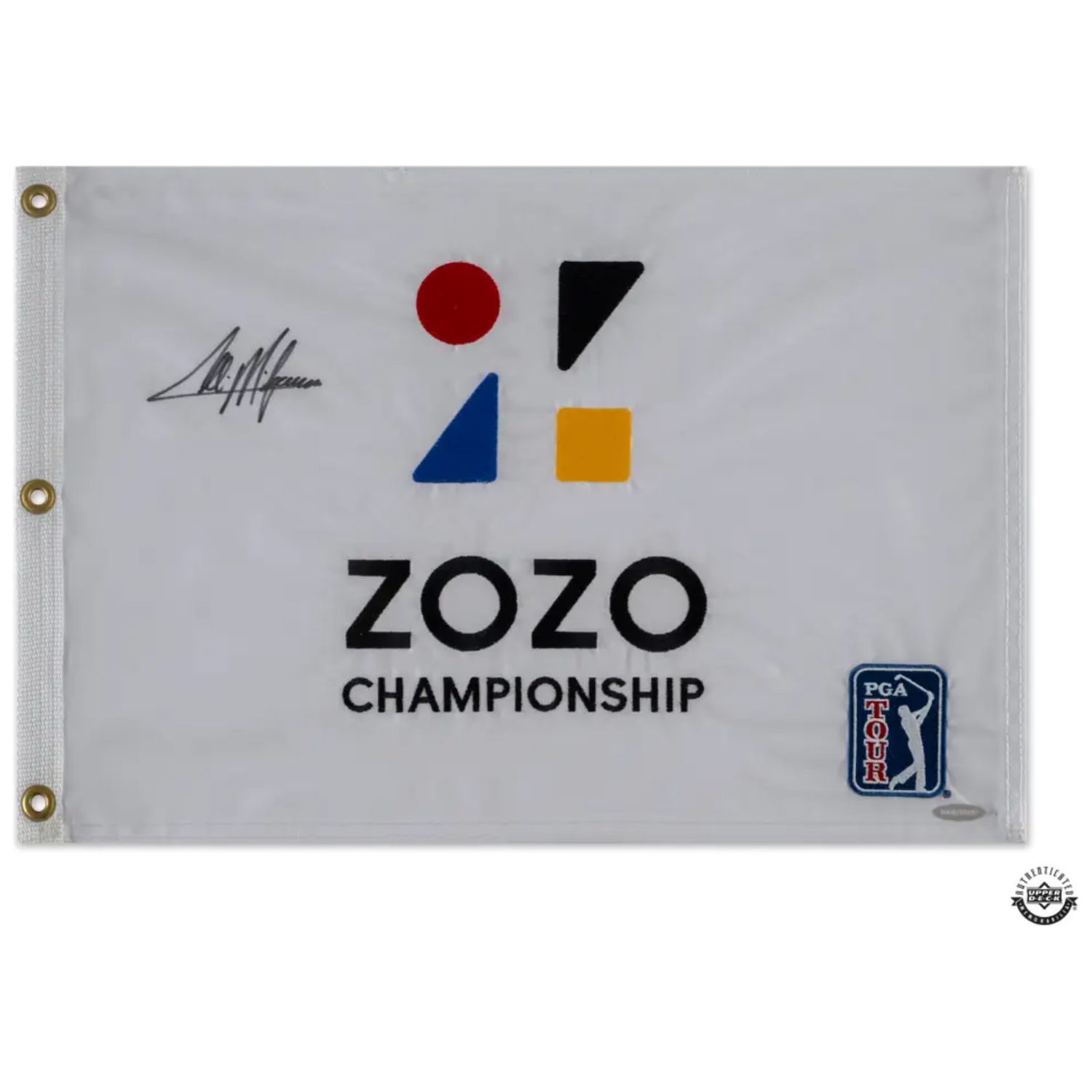 Collin Morikawa Autographed ZOZO Championship Pin Flag UDA