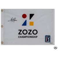 Collin Morikawa Autographed ZOZO Championship Pin Flag UDA