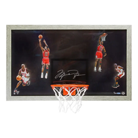 Michael Jordan Autographed "Winning" Framed Backboard Display UDA LE 123