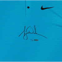 Tiger Woods Autographed Nike Blue Fury Polo Shirt UDA LE 25