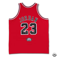 Michael Jordan Autographed &amp; Inscribed “6X CHAMP” 1997-98 Chicago Bulls Red Mitchell &amp; Ness Authentic Jersey LE 123 UDA