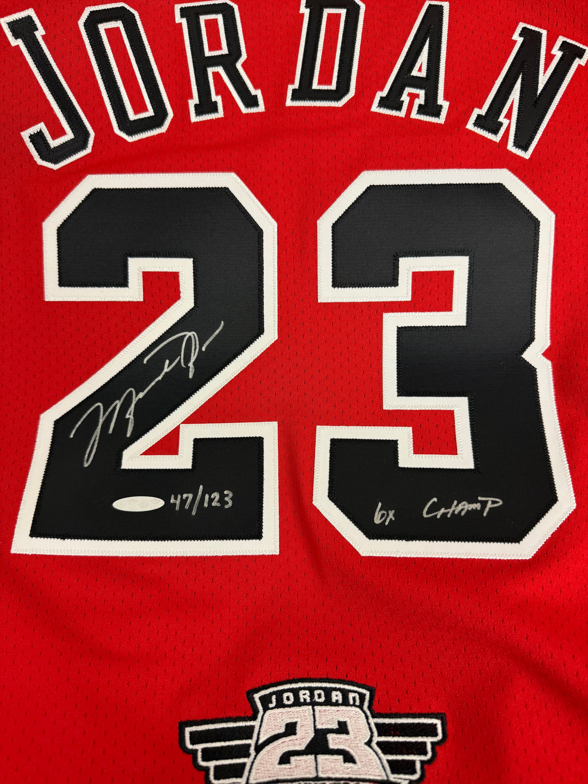Michael Jordan Autographed &amp; Inscribed “6X CHAMP” 1997-98 Chicago Bulls Red Mitchell &amp; Ness Authentic Jersey LE 123 UDA